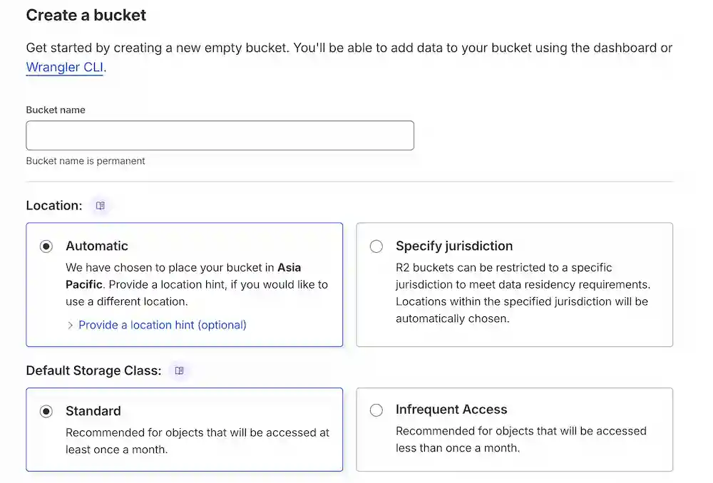 Create a Bucket