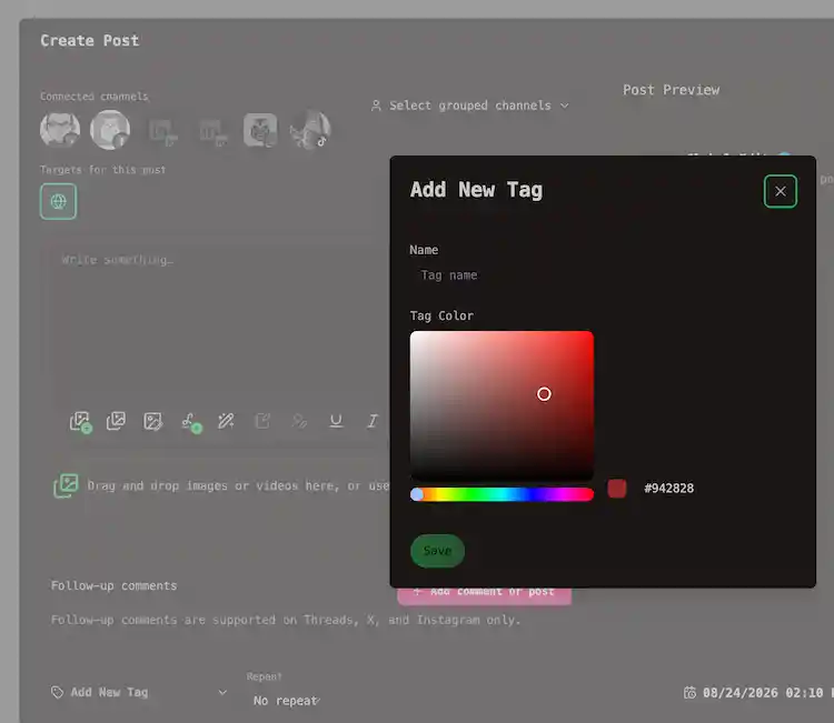 Add new tag