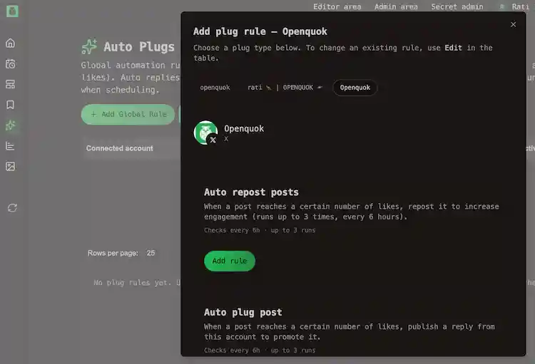 Set up global plug