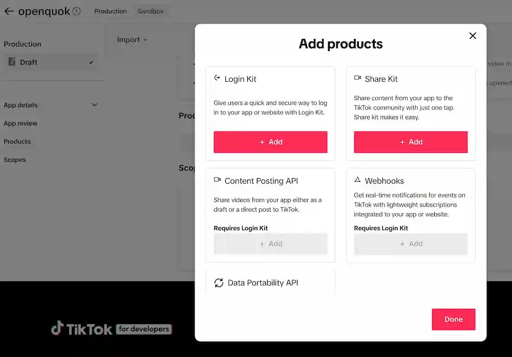 Add Login Kit