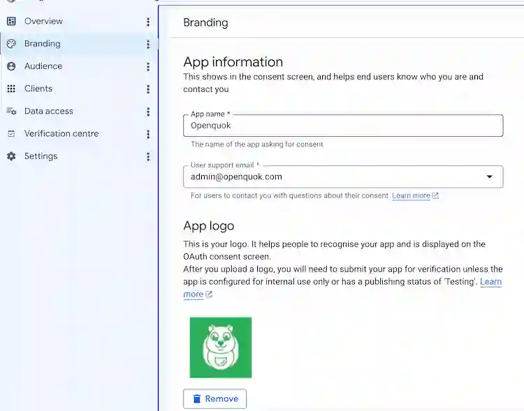 Fill App Info