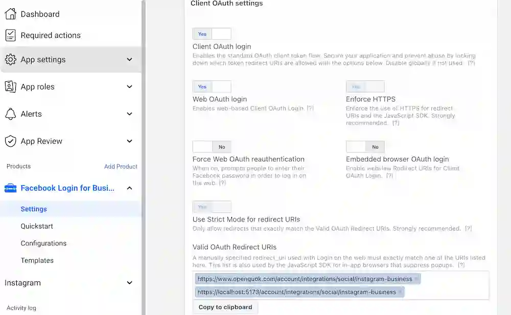Step 2 - Redirect URI